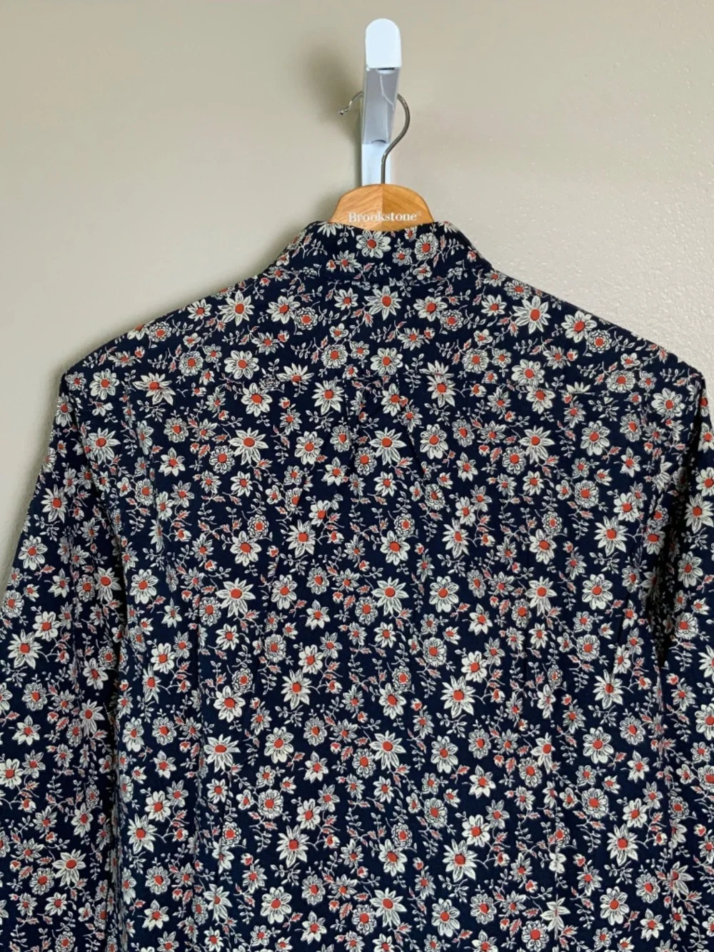 J. Crew Floral Slim Untucked Stretch Secret Wash Cotton Poplin Button Down Shirt